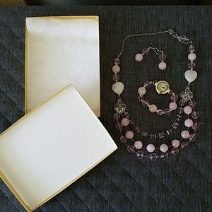 Necklace and earrings